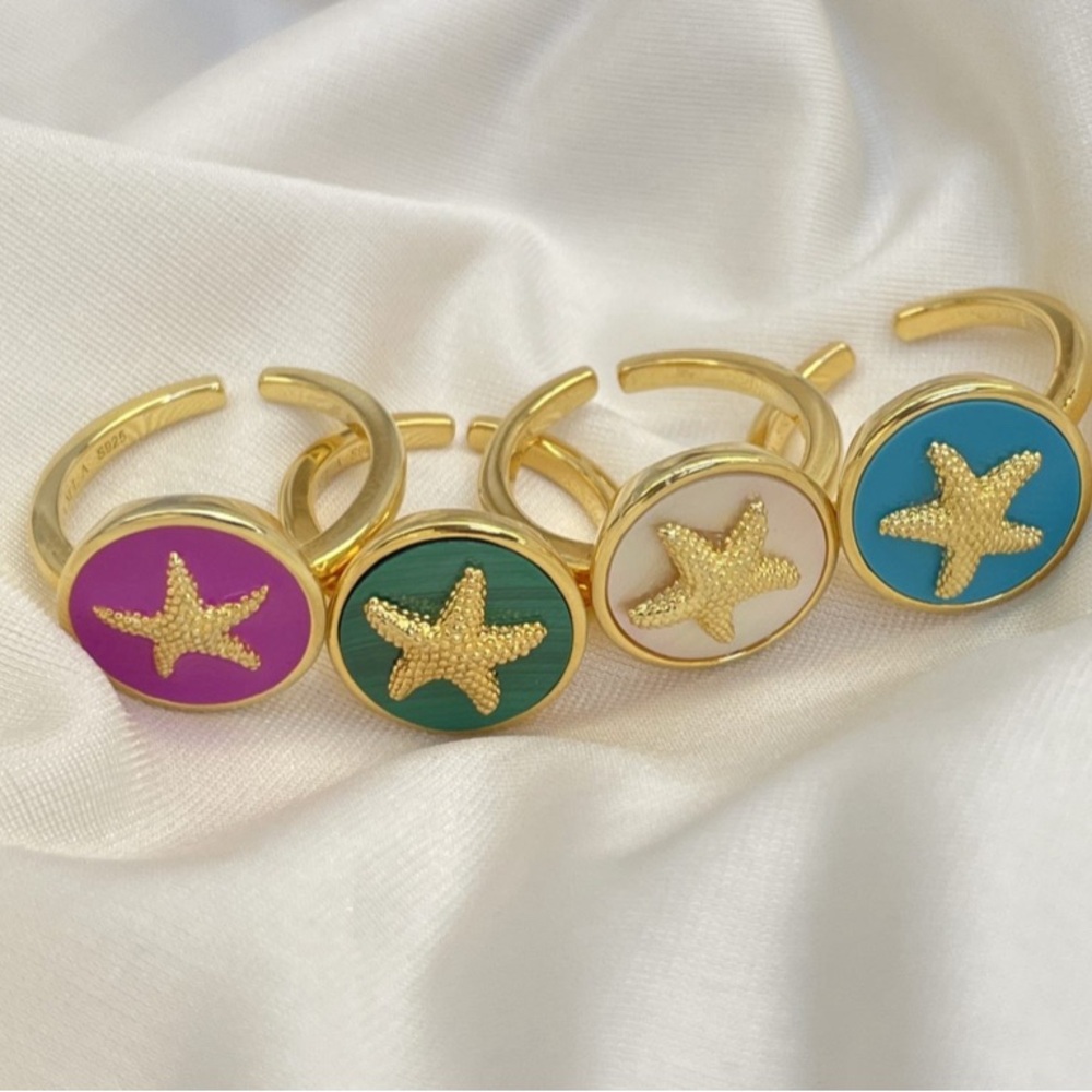 RAMLA Starfish Adjustable Ring - New in Box - $76 Retail pink